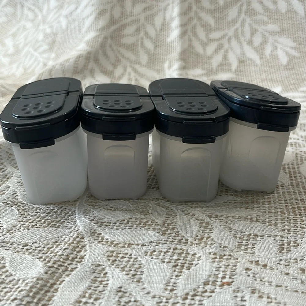 Tupperware Modular Mates‎ Grey Black Spice Shakers Containers Set of 12